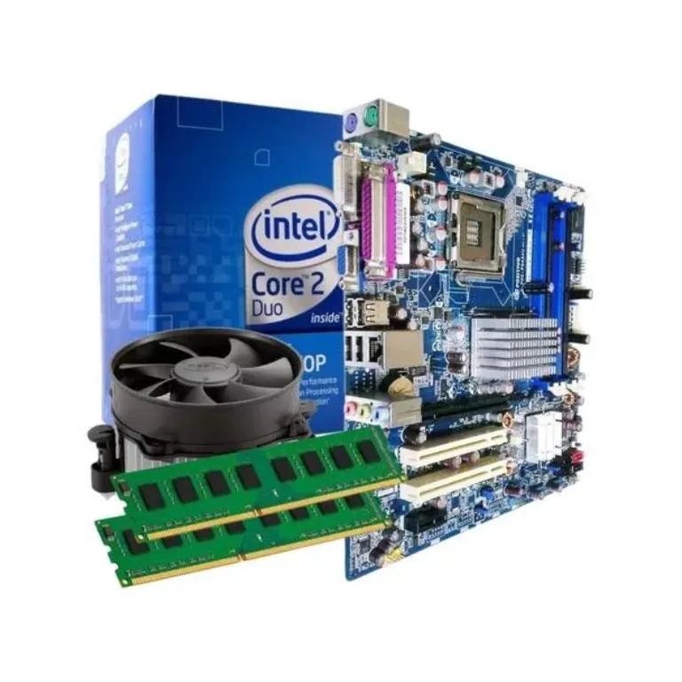 Kit Placa Mãe 775 DDR2 2GB Proc Core 2 Duo